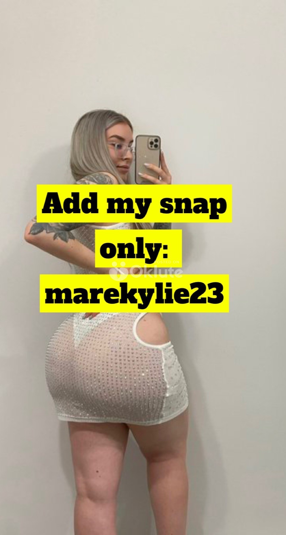 Add my snap only Im an insatiably horny with a talent for sharing sensational climaxes with cocks and clits